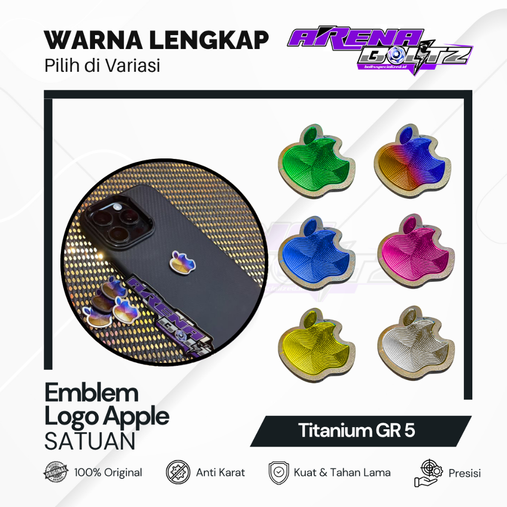 สัญลักษณ์โลโก้ GR5 Titanium Mac / Iphone / Apple / Apple ดั้งเดิม