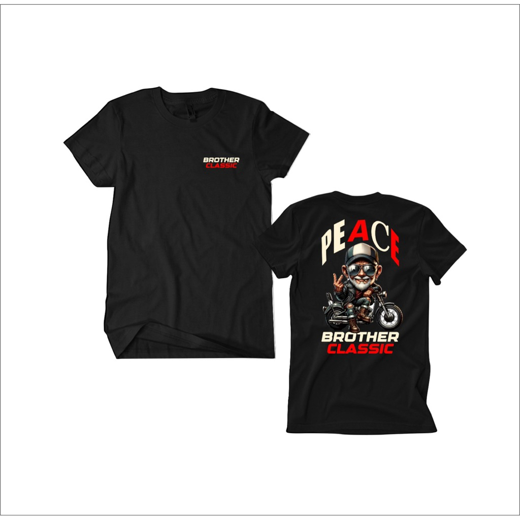 BROTHER CLASSIC RIDE AND PEACH เสื้อยืดใหม่ล่าสุด CLASSIC MOTORCYCLE