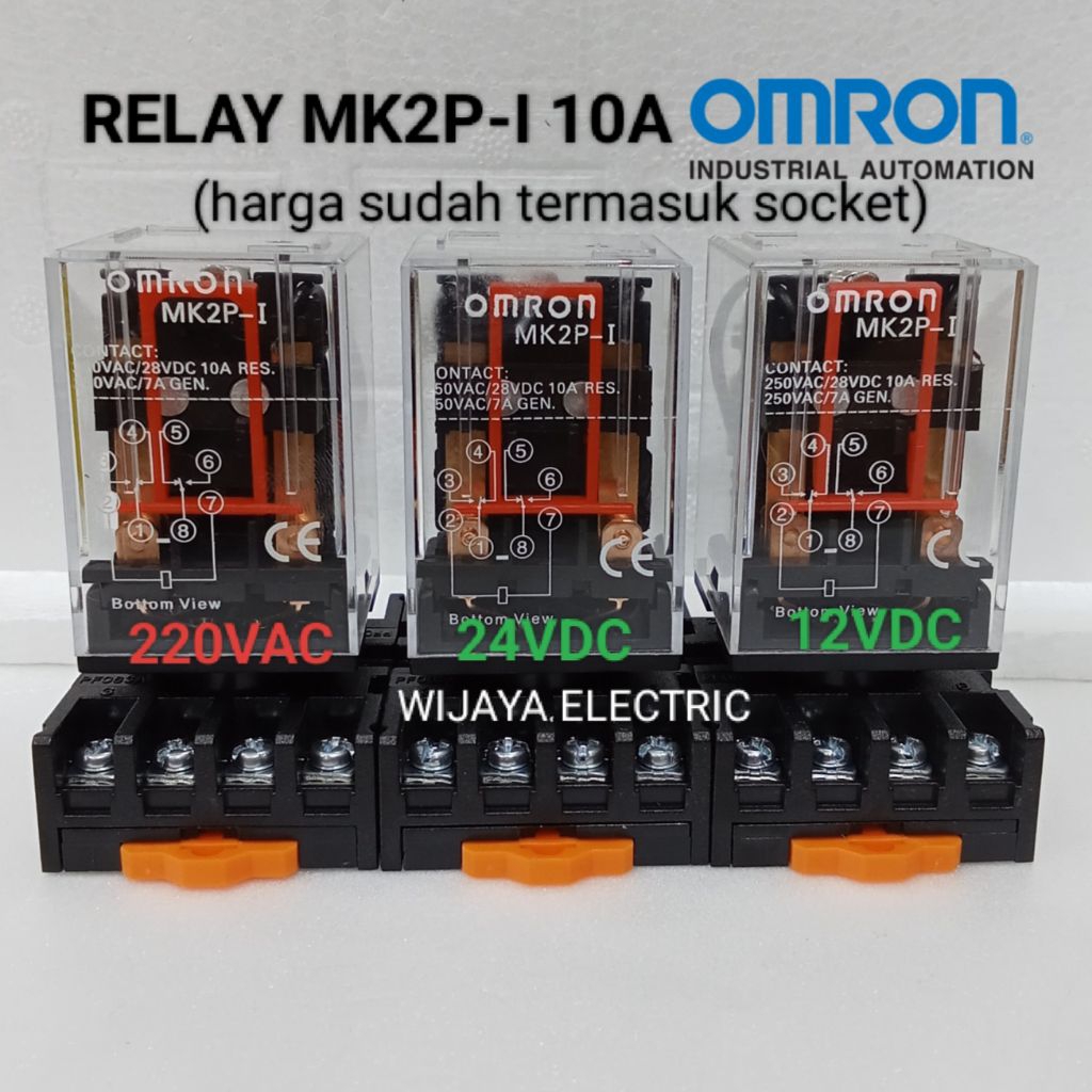 Omron mk2 mk2p mk2p-i 24vdc 8pin รีเลย์ + เต้ารับ