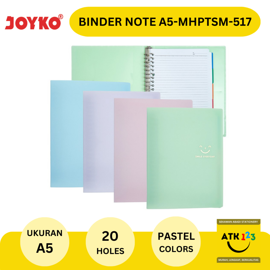JOYKO แผนที่ Binder หมายเหตุ Joyko ยี่ห้อ A5-MHPTSM-M517 Binder College Note