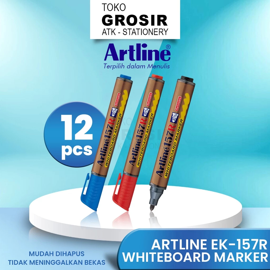 WHOLESALE Artline 157 R ปากกามาร์กเกอร์ไวท์บอร์ด (12 ชิ้น) 2