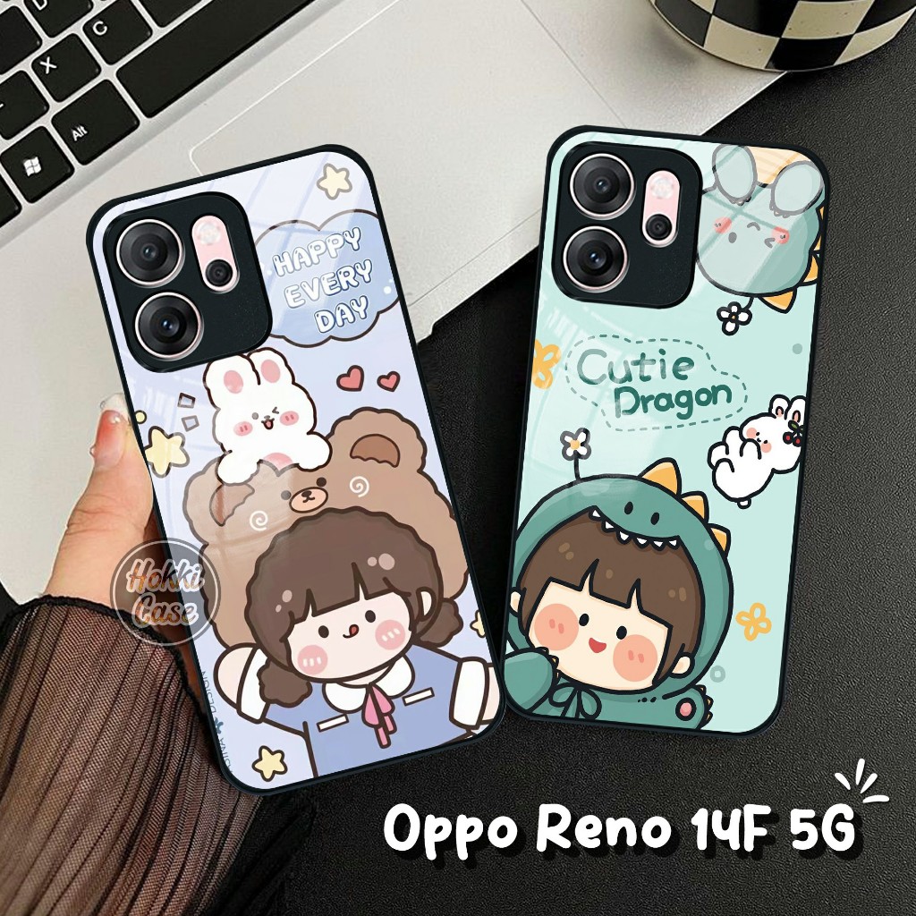 เคส HP Oppo Reno 14F - Oppo Reno 14F 5G Glass Softcase - เคสโทรศัพท์ Oppo Reno 14F - ซิลิโคนสําหรับ 