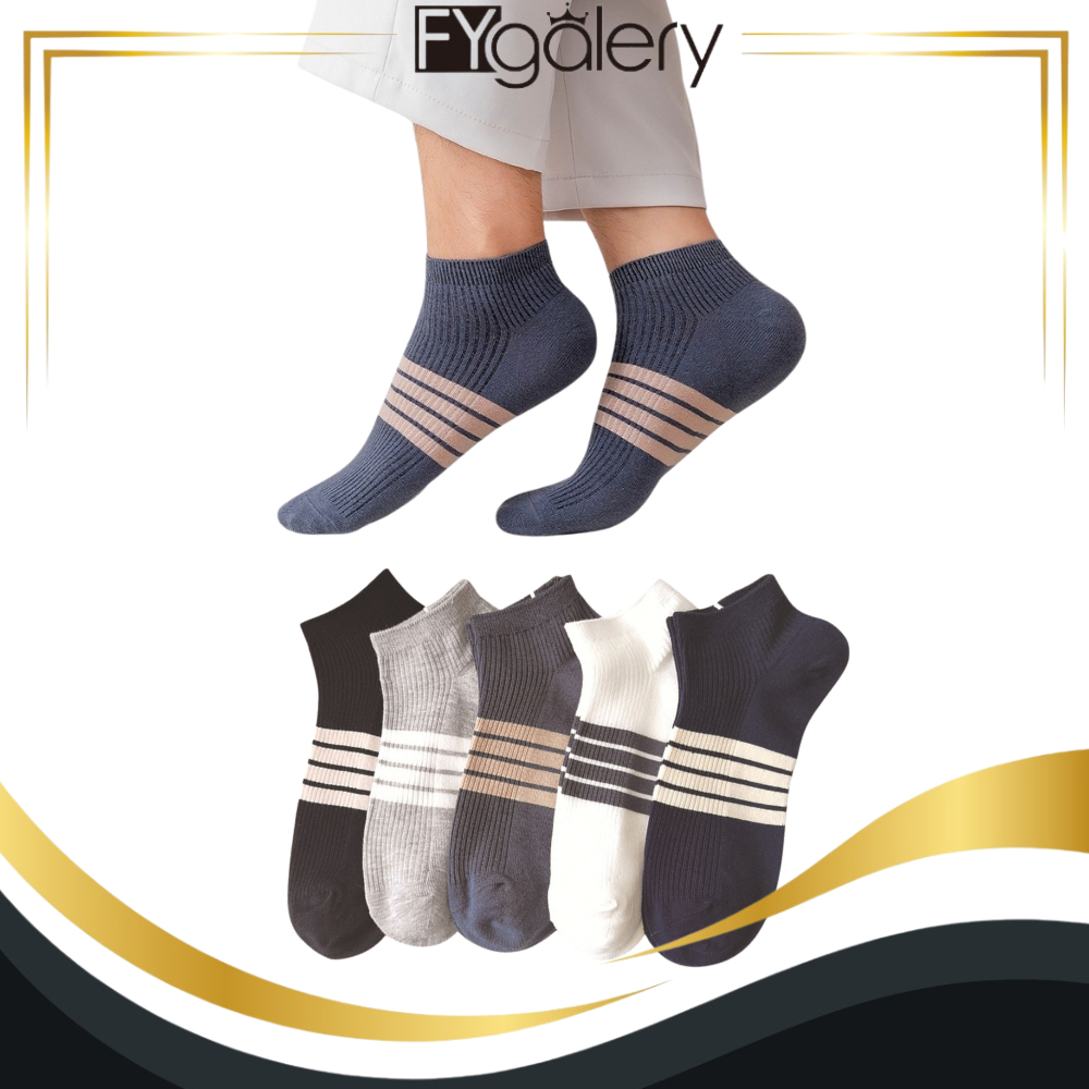 FYgalery KS43 ถุงเท้าผู้ชายถุงเท้าสํานักงานถุงเท้าข้อเท้า Y1689