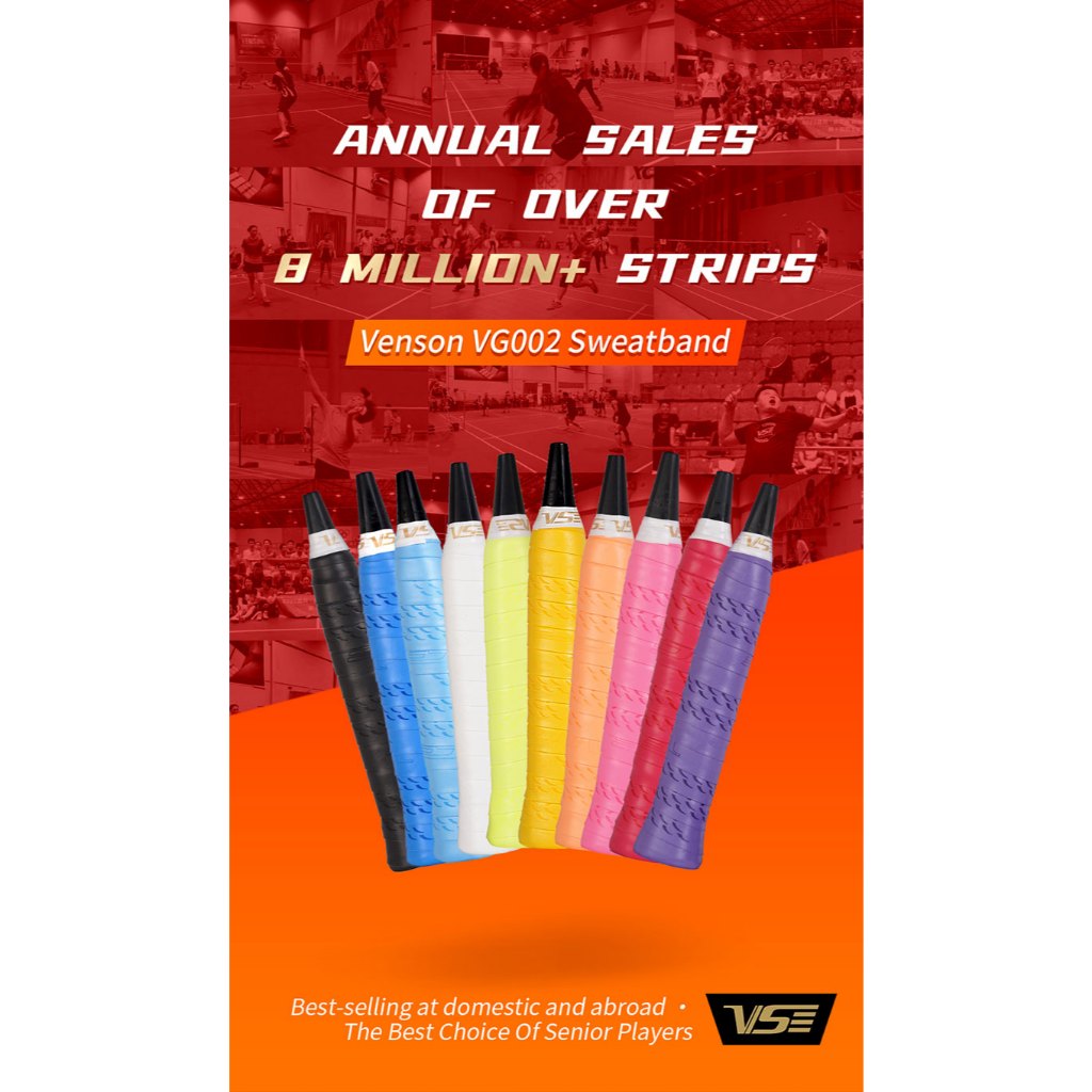 (UNIT) VS Venson ไม้แบดมินตัน Overgrip VG002 / ด้ามจับยางบาง ไม้แบดมินตัน VG 002 ต่อ pcs vse