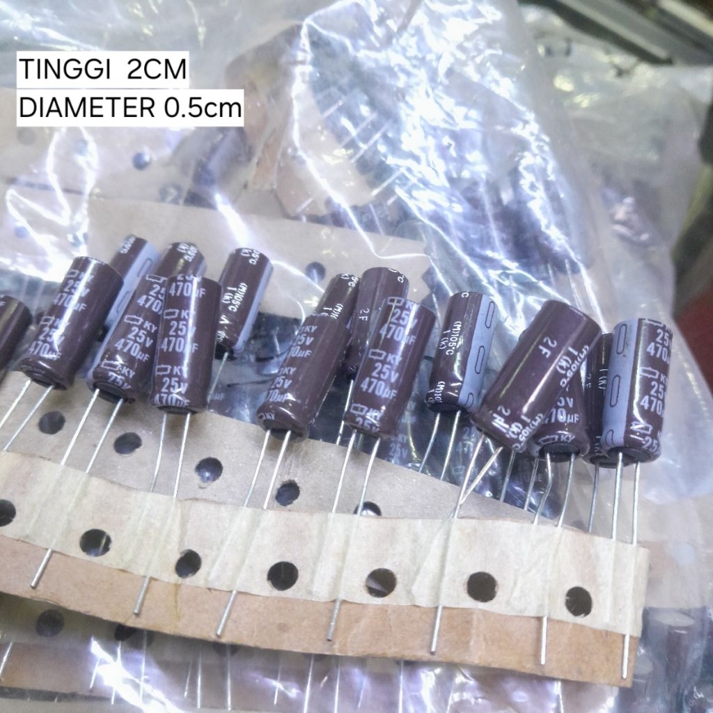 ELCO CAPACITOR 470UF 25V 1 ชิ้น