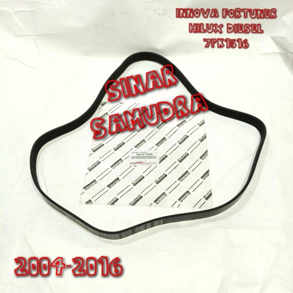 Van Fan Belt V-Belt Tensioner assy 7PK1516 7PK 1516 Innove Fortuner Hilux Diesel 90916-T2006