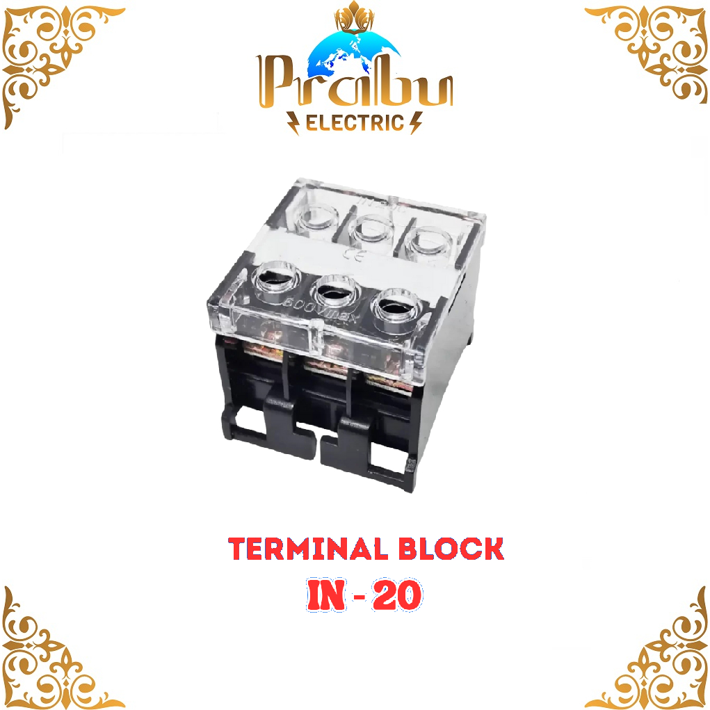 TERMINAL BLOCK IN-20 3 POLE/3P 30A 30 CAMPERE