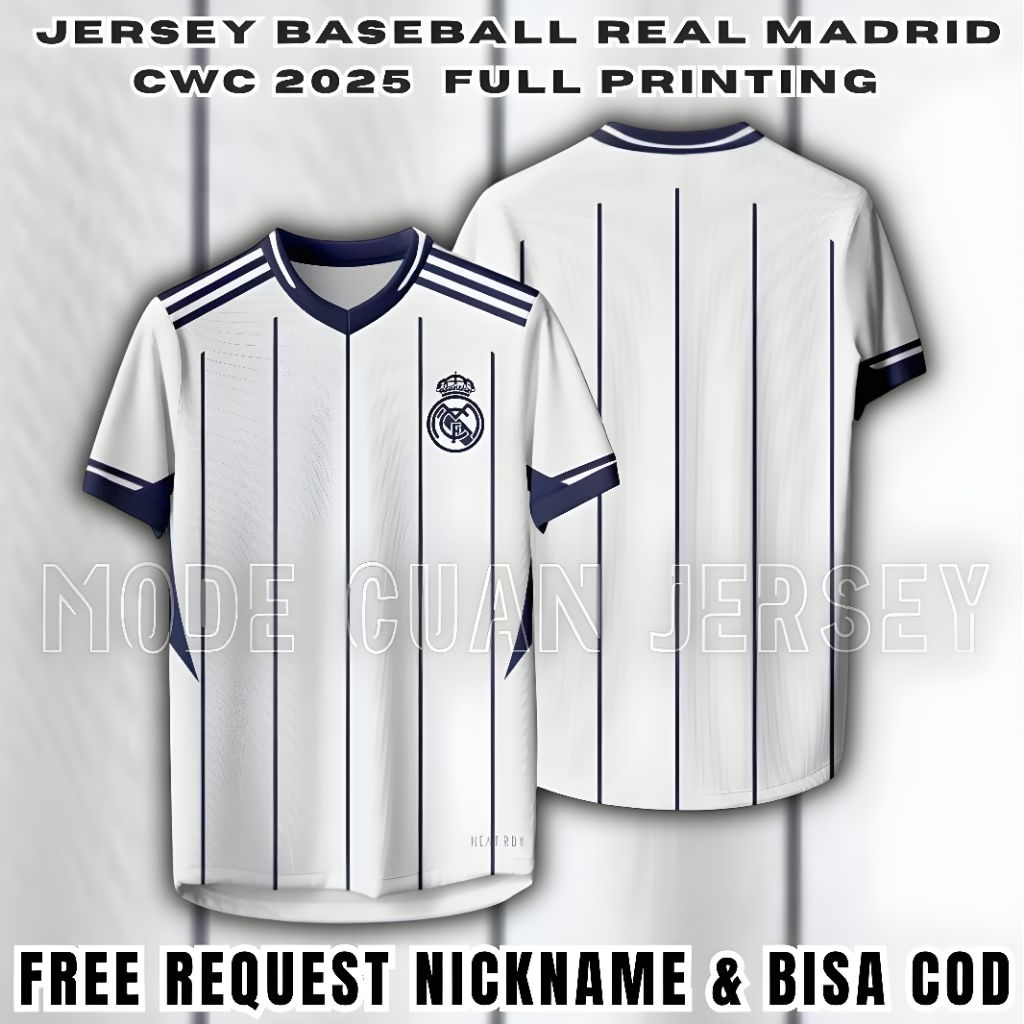 RM CWC 2025 เสื้อเบสบอล พิมพ์เต็ม ฟรี Request Nickname