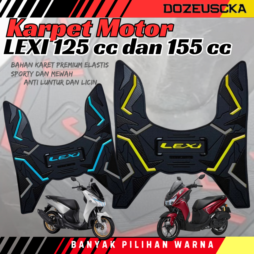 Dozeuscka YAMAHA LEXI 125/155 MOTORCYCLE CARPET - ANTI-SLIP & ANTI-BREAK!เหมาะสําหรับ Lexi 125 & Lex