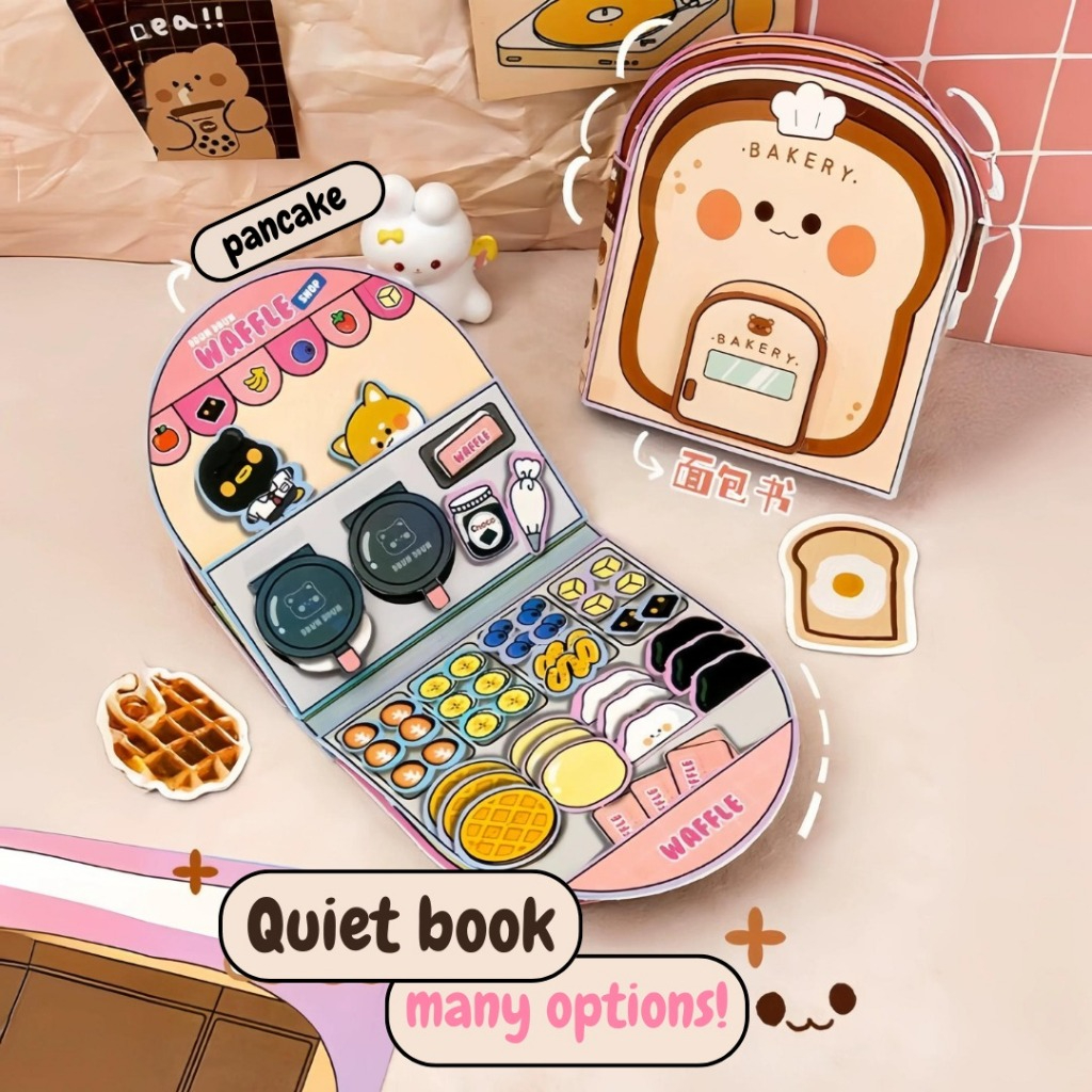 [HARU] Food Store Series Quiet Book DIY Craft Book ของเล่นเพื่อการศึกษา