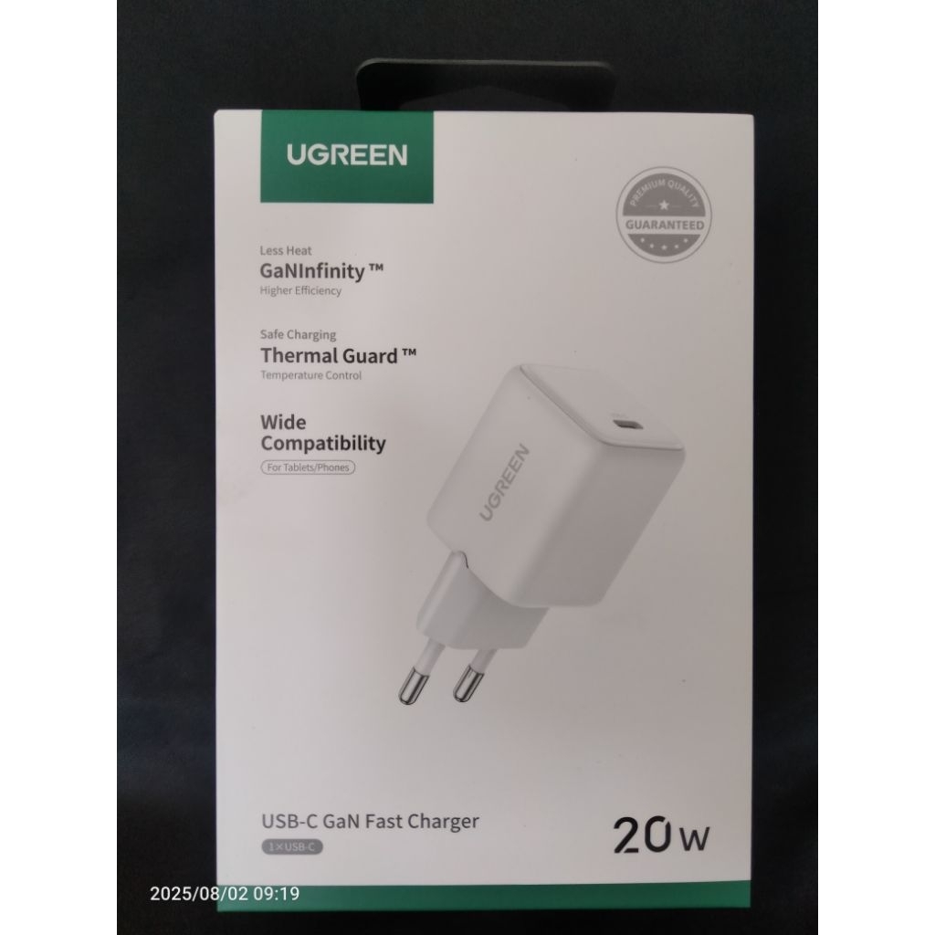 UGREEN หัวชาร์จ Type C 20W GaN ชาร์จเร็ว