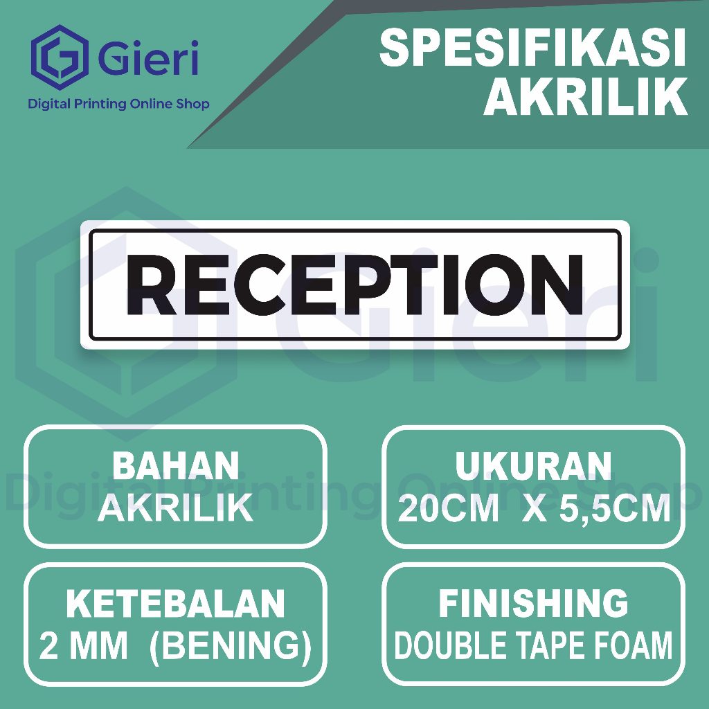 RECEPTION / แท่งอะคริลิก