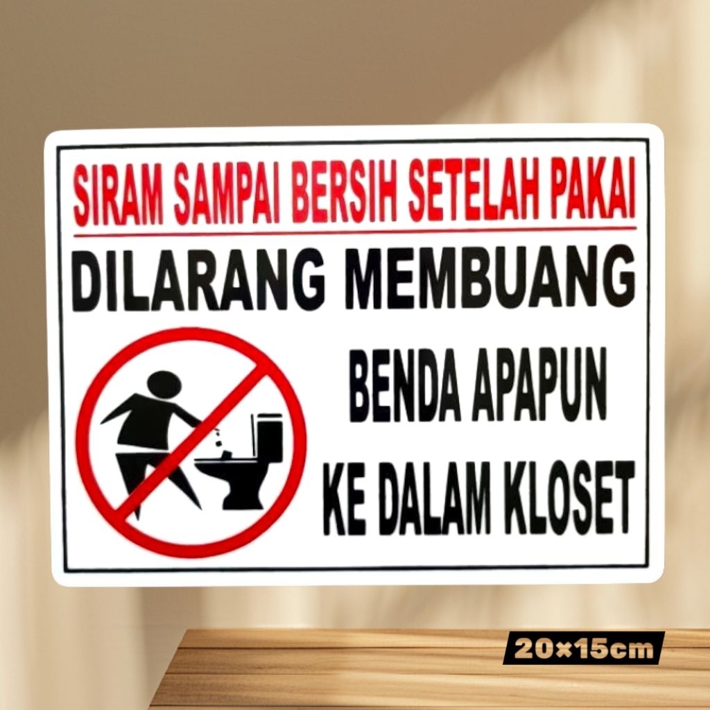 ป้ายอะคริลิคพร้อมเขียน PROHIBITED TO FIGHT ANY OBJECTS INTO THE CLOSET - อะคริลิคเต็ม 2mm