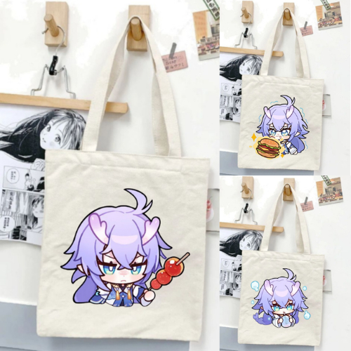 [Premium] Bailu Honkai Star Rail Chibi Bailu Tote Bag Anime College School Tote Bag
