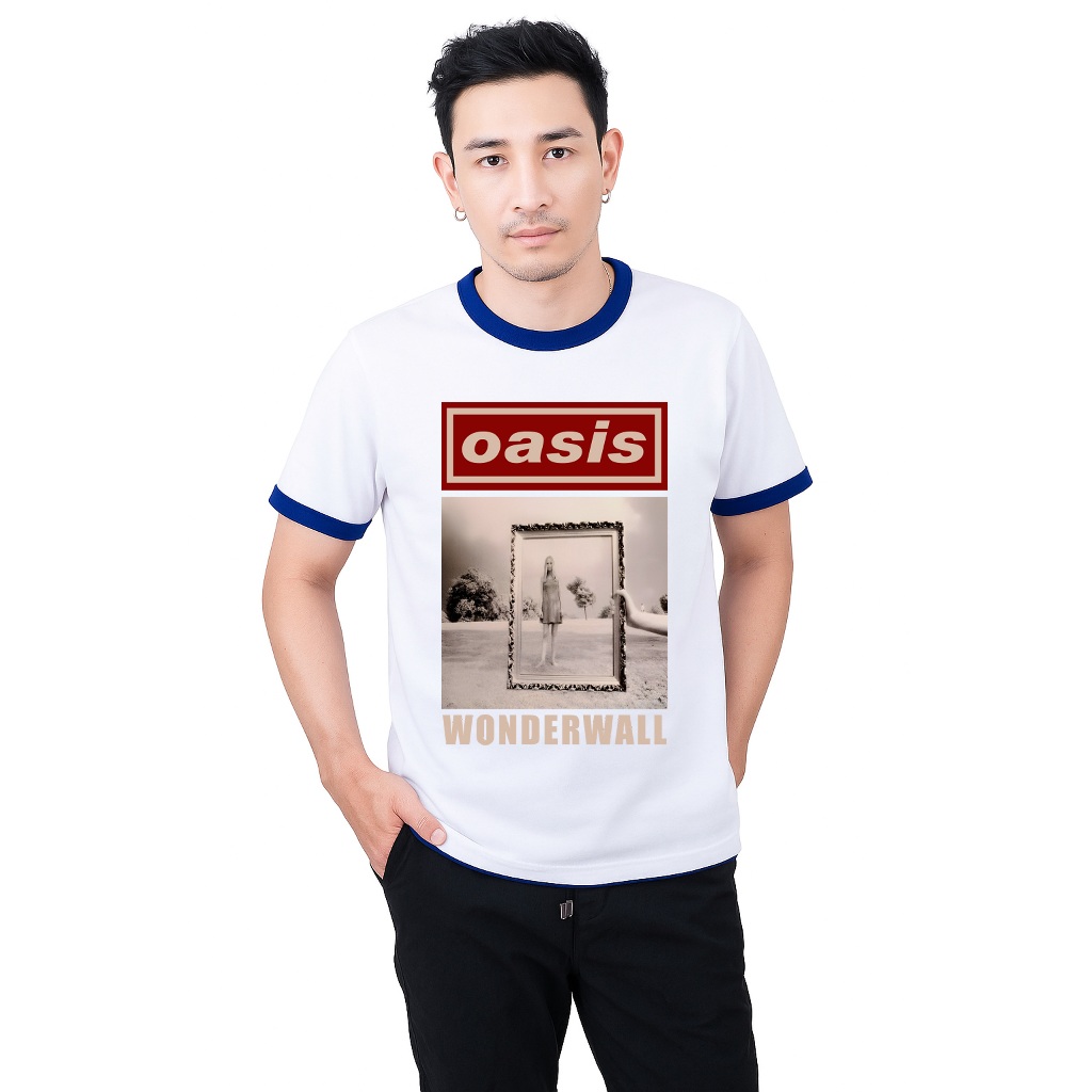Devvogue Oasis Wonderwall Band เสื้อยืด Ringertee Combed 24s Unisex