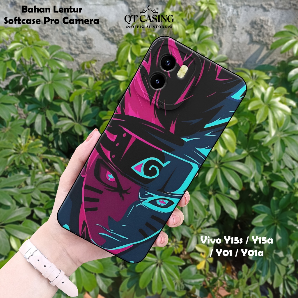 Softcase Pro Camera สําหรับ Vivo Y15s / Y15a / Y01 / Y01a – Casing HP Motif Narut0 – เคสใส QT06v1