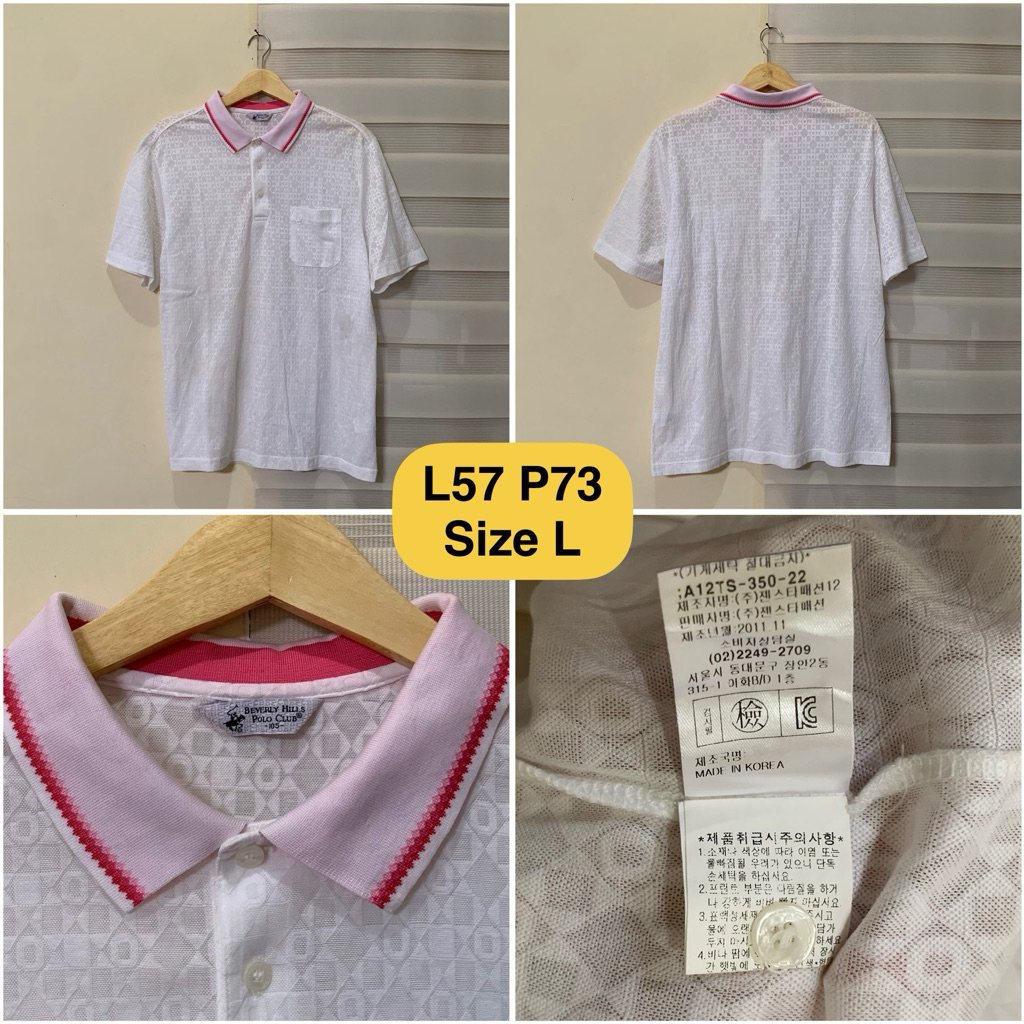 เสื้อโปโล Beverly Hills Polo Club สีขาว Original Motif