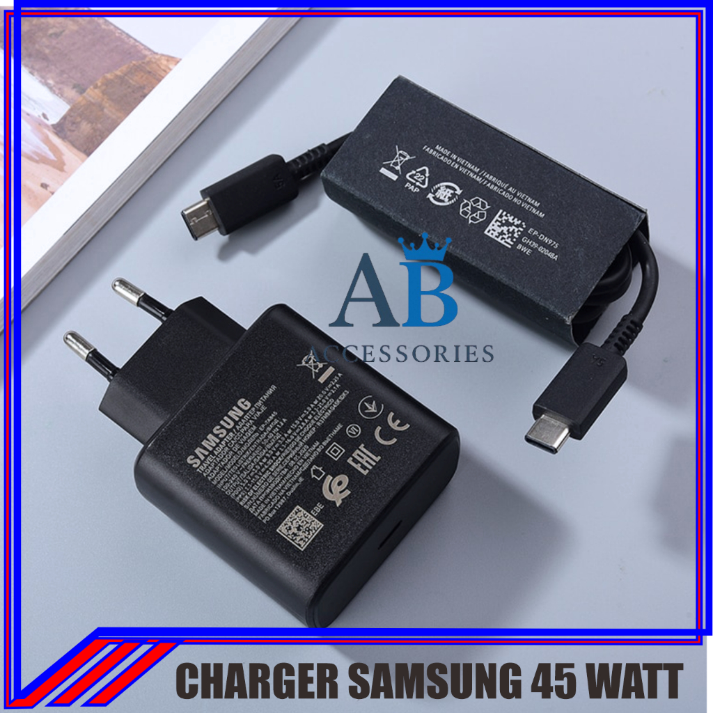 Samsung Galaxy Z Flip 6 45 วัตต์ Super Fast Charging 2.0 Type C ถึง Type C Charger ของแท้ 100%
