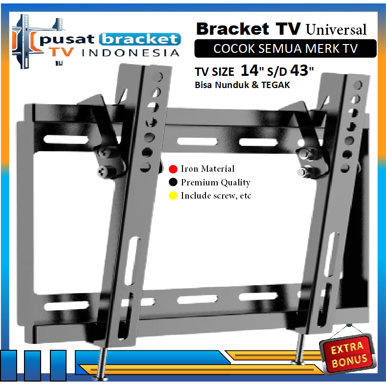 Universal 14 "ถึง 43" LED LCD & PC Monitor TV Bracket 43 42 40 32 24 21 17 14 นิ้ว 100% IRON