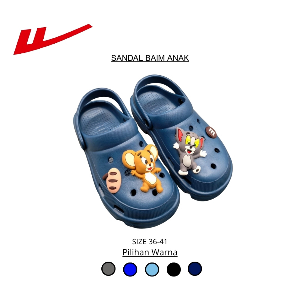 เฟดอร์ 805GH-1 | รองเท้าแตะ Baim Boys Jibbitz Tom Jerry ไซส์ 24-35