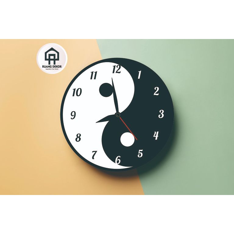 ROOMDEKOR นาฬิกาแขวน ABSTRACT AESTHETIC WALL DECOR MIDDLE ROOM LIVING ROOM