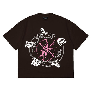 AccentAmbios Boxy Oversized Tshirt AcAmB Star Dark Brown & Grey Unisex - Cotton Combed 20s