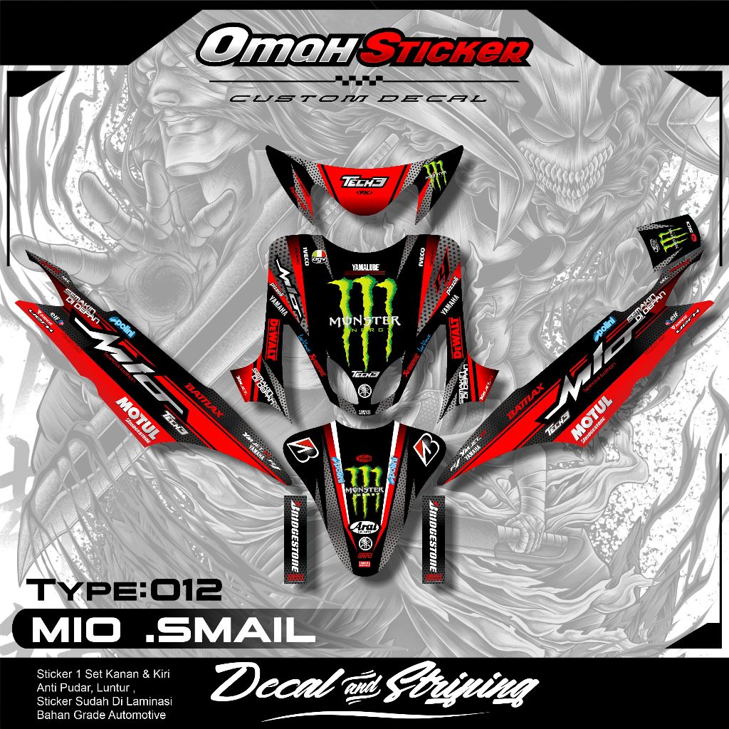 Decal Mio Smile Full Body Sticker Mio Smile Full Body Striping Mio Smile. ADT.012