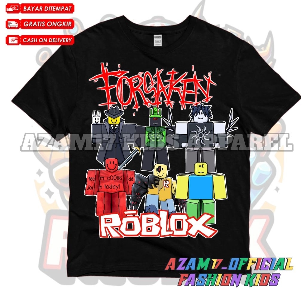 Roblox Forsaken Game เสื้อยืดเด็กชื่อฟรี / Roblox Forsaken เสื้อยืดเด็กตัวละครทั้งหมด Coolkid Two Time Mafioso Etc