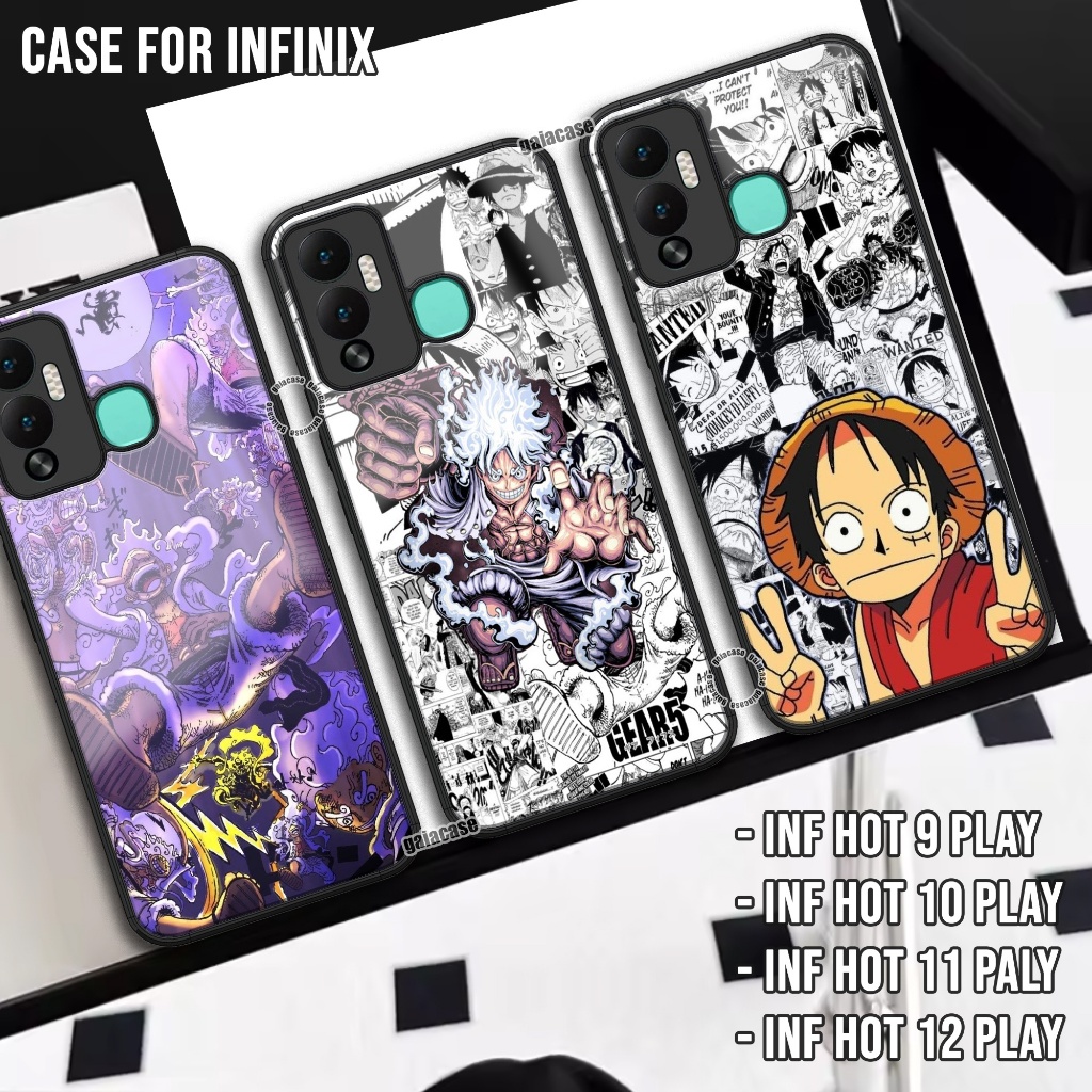 HP Glossy Softcase สําหรับ INFINIX HOT 9 PLAY 10 PLAY 11 PLAY 12 PLAY One Piece Luffy Gear5 Nika Mot