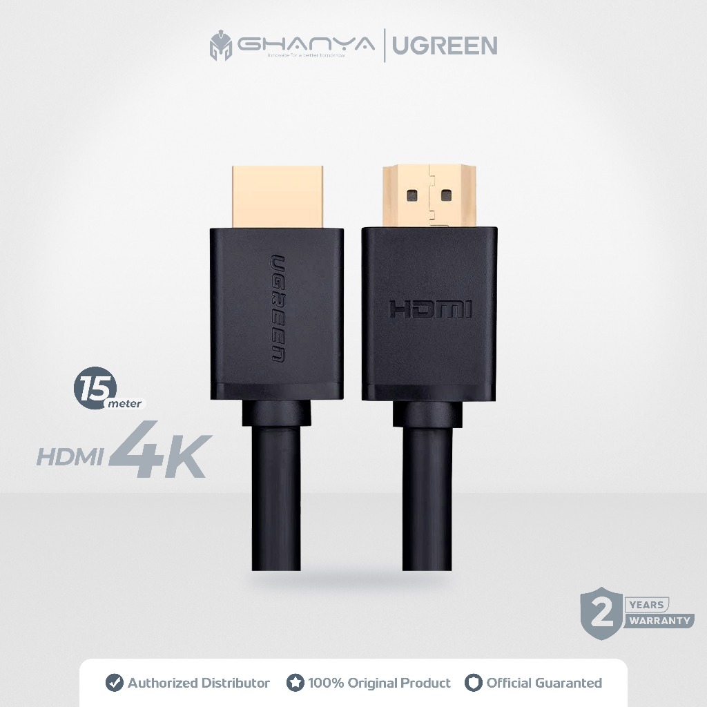 UGREEN 10111 HDMI Male to HDMI Male Ultra HD 4K 1080p 15M 15 เมตร 3D Cable อินเทอร์เฟซมัลติมีเดียควา