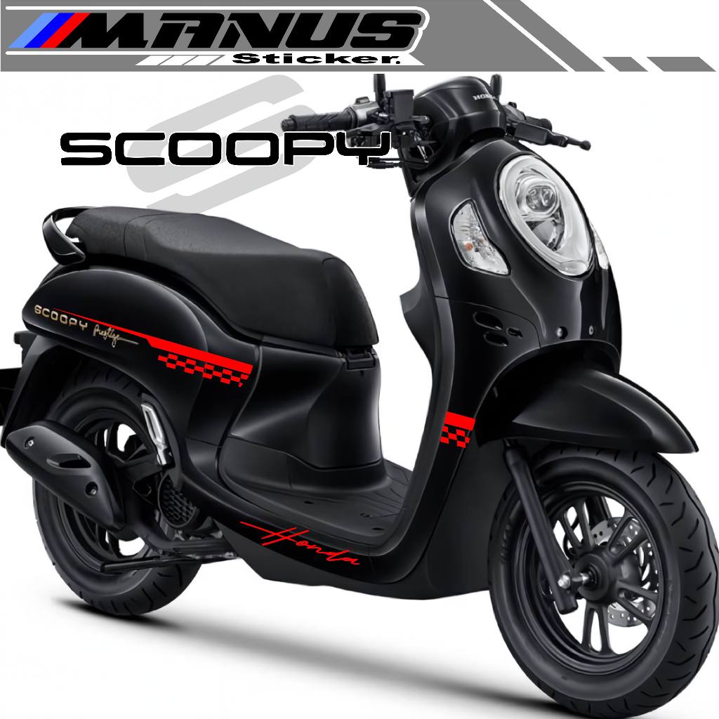 1/STRIPING SCOOPY SETIKER/ONE SET BODY STICKER/CUTTING SCOOPY MOTORCYCLE STICKER/ RACING FLAG STICKER