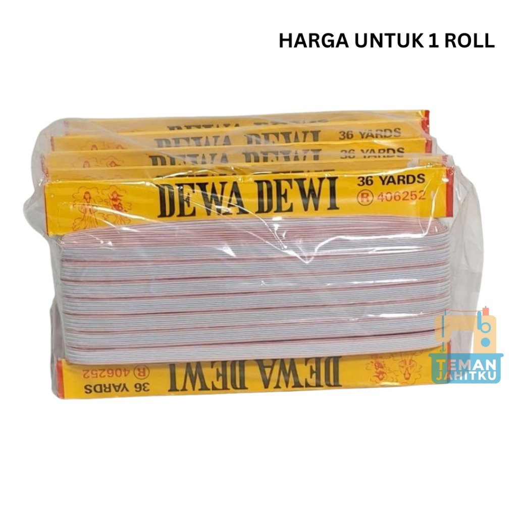 (SOLD PER METER) DEWA DEWI ELASTIC PANTS RUBBER 36 YARDS (1/2 นิ้ว)