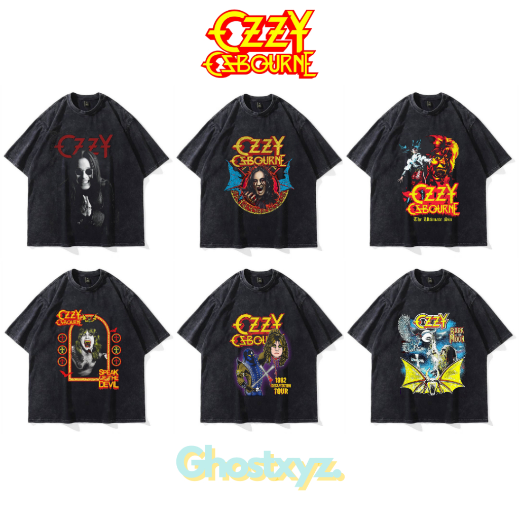 เสื้อยืด Ghostxyz Ozzy Osbourne Wash Oversize Vintage Tee Shirt