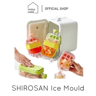 Hygga Home SHIROSAN Ice Mould Botol 2in1 Cetakan Es Batu Otomatis Kotak Alat Cetakan Es Batu Include Sedotan