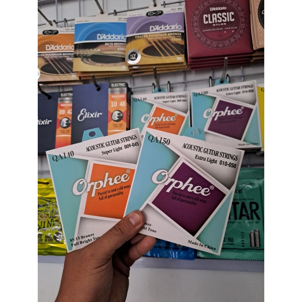 ORPHEE QA140 QA150 FULL BRIGHT TONE ACOUSTIC GUITAR STRINGS / ORIGINAL FULLSET ORPHEE ACOUSTIC GUITA