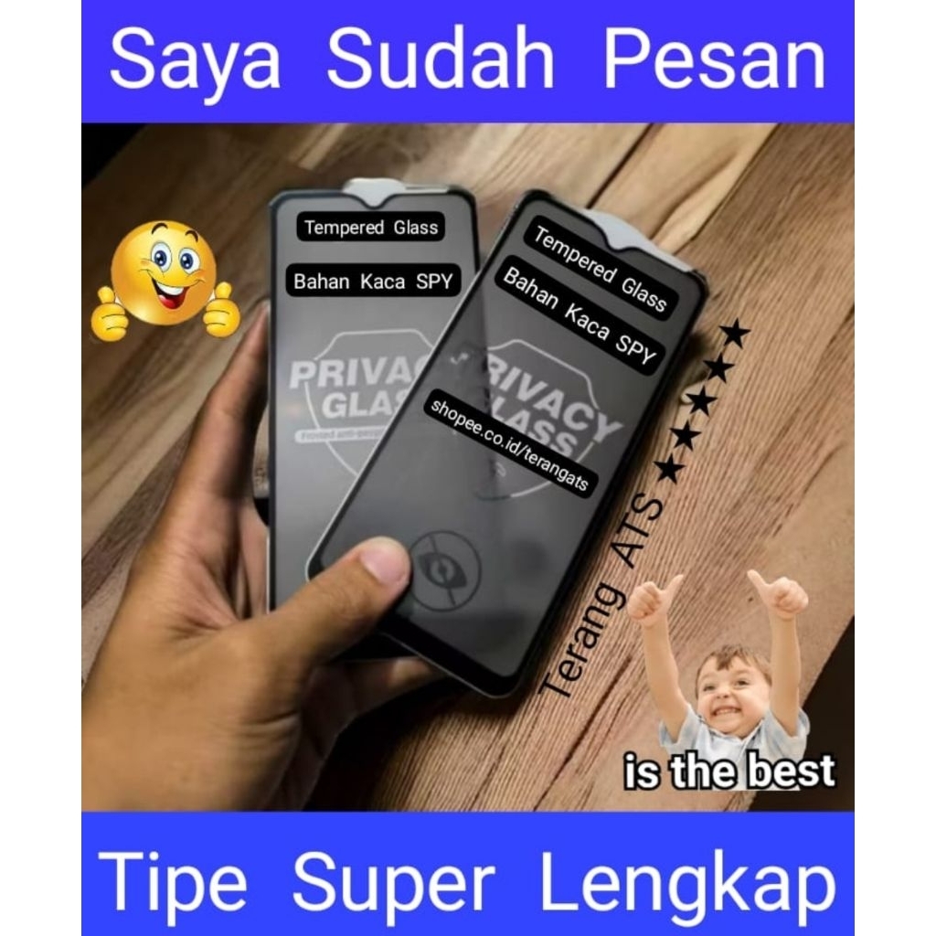 กระจกนิรภัยความเป็นส่วนตัวแก้ว Anti Spy Vivo Y01 Y02 Y03 Y1S Y5S Y11 Y12 Y15 Y16 Y17 Y18 Y19 Y20 Y21