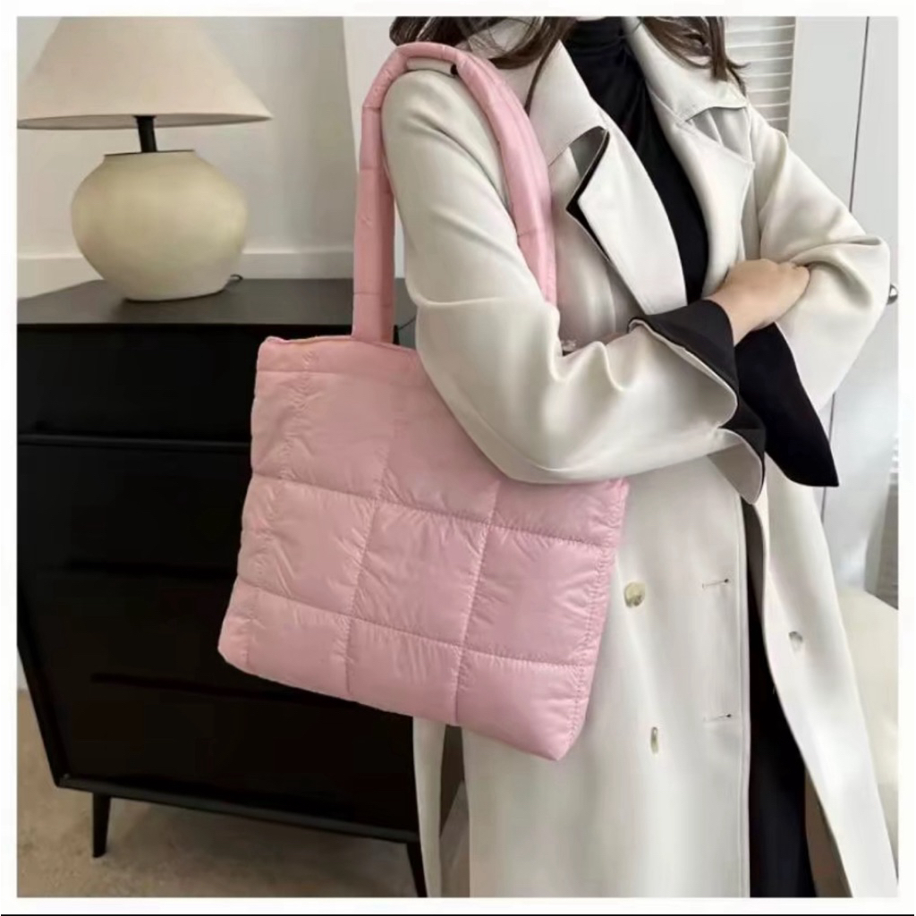 PUFFY BAG ZIPPER TOTE BAG LAPTOP BAG UP TO 16 INC PUFFY COLLEGE BAG