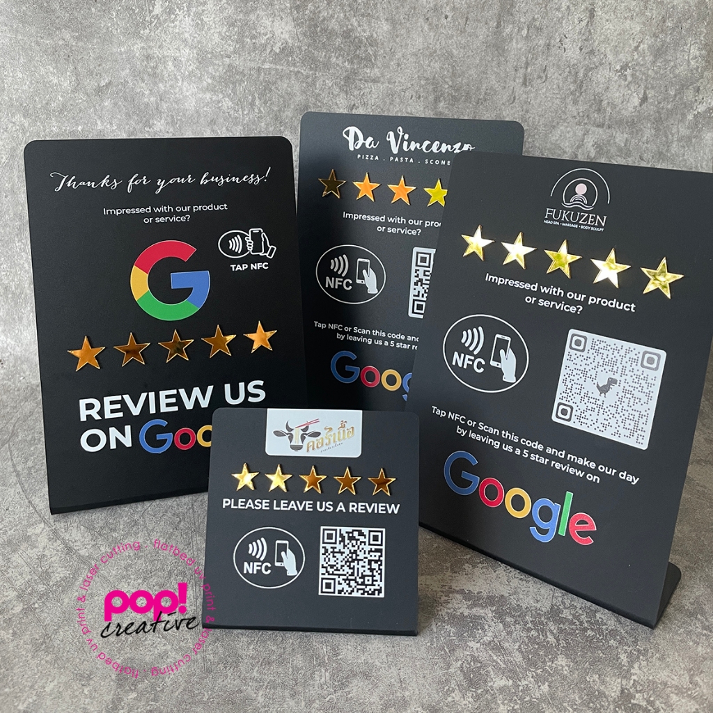 Google Review Stand อะคริลิค Google Business อะคริลิค