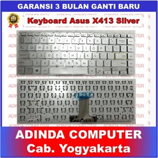 Asus Vivobook 14 X413 E410 X413EA X413F X413FA X413JA X421F A413 A413EP A413J แป้นพิมพ์เงิน