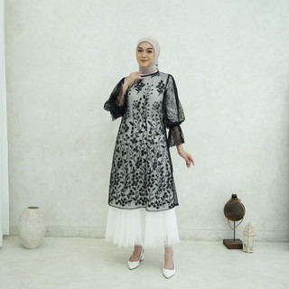 Perfectu Official Jasmine Tunik Outer Mewah Simple Elegant Cardigan Muslim Panjang Wanita Motif Baju Atasan Kardigan Tebal Kondangan Outer Basic Outer Casual