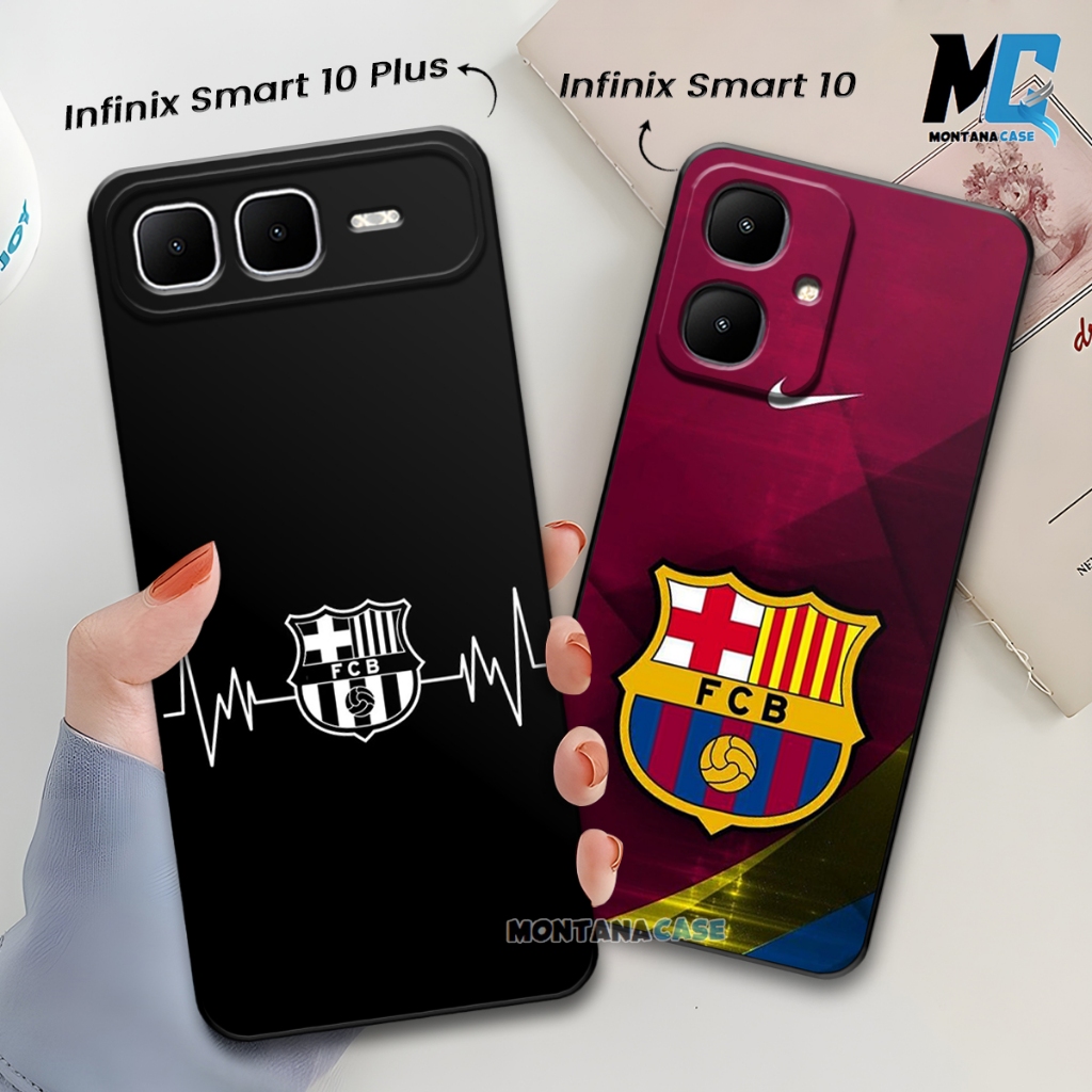 ล่าสุด 2025 Infinix Smart 10 / Infinix Smart 10 Plus Silicone Casing Visca B4rca Motif | Fusion Case