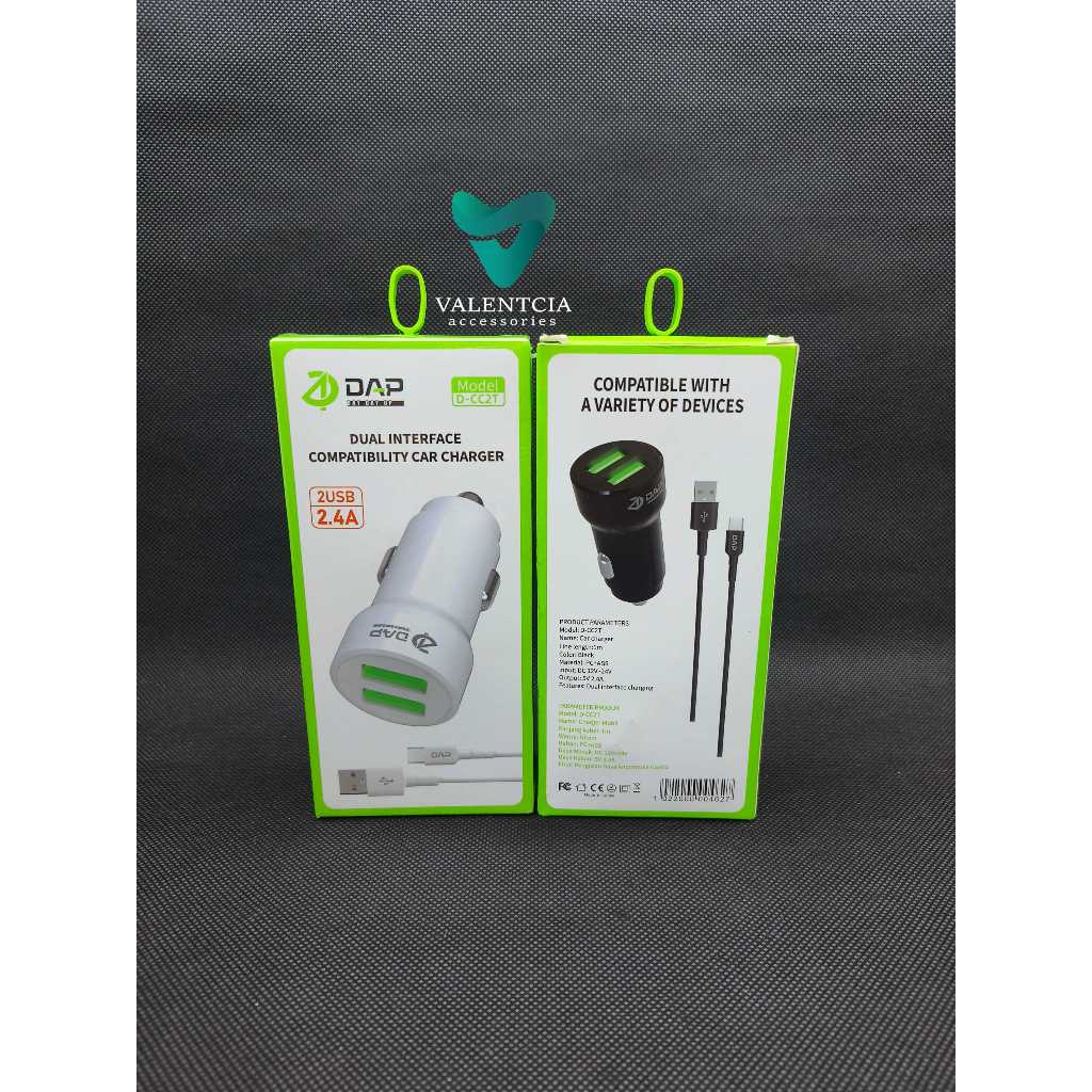 DAP D-CC2T 2 PORT 2.4A USB TYPE C CAR CHARGER / TC