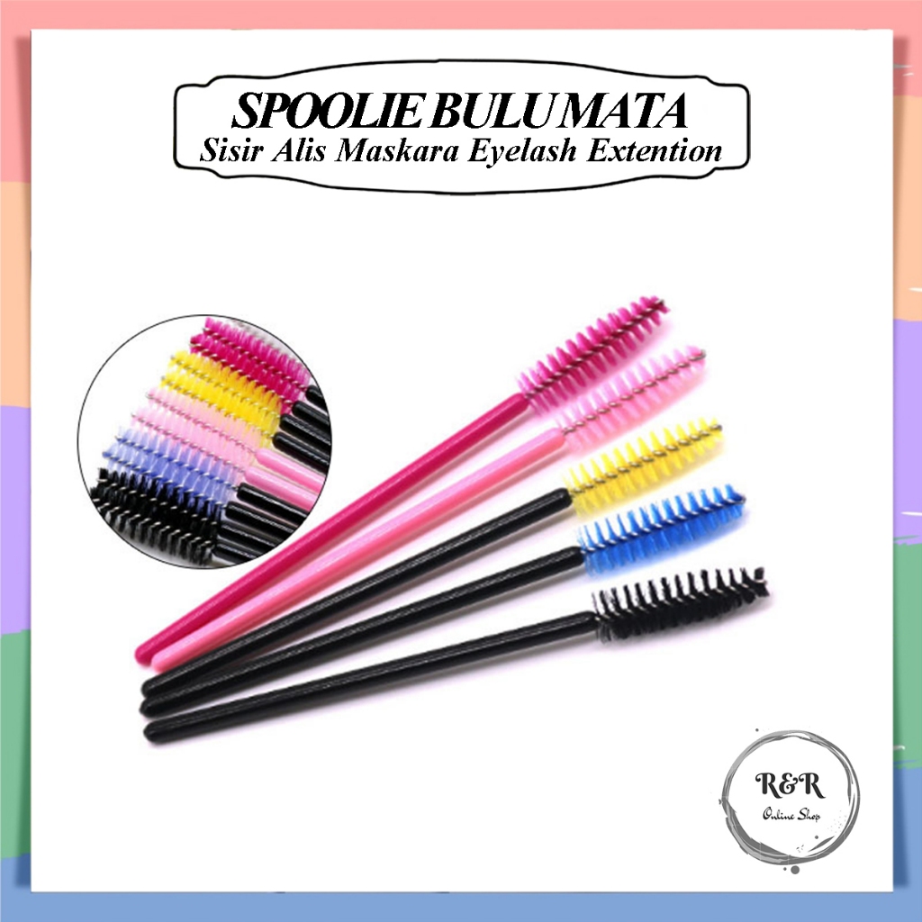 Spoolie Brush Mascara Wand Applicator sh Eyebrow Brush Comb แปรงมาสคาร่า