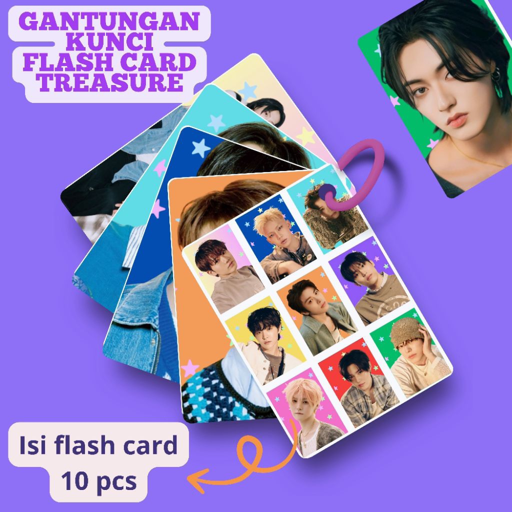 พวงกุญแจ GANTUNGAN KPOP FLASCARD | TREASURE TREASURE TREASURE | ร้านเคป๊อป
