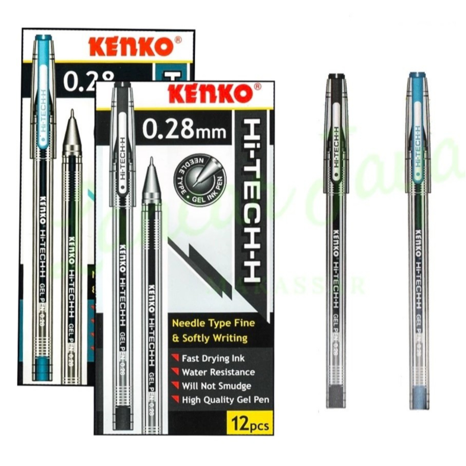 [1 กล่อง / 12 ชิ้น] ปากกาเจล Kenko Hi-Tech Hi-TECH-H 0.28 mm