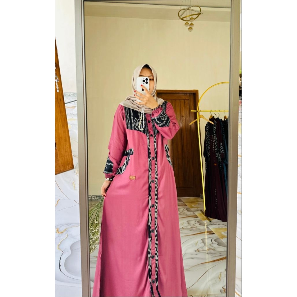 DAILY DRESS WOVEN AJYAD PINK ORCHID BY FAREECHA_LATEST FAREECHA GAMIS