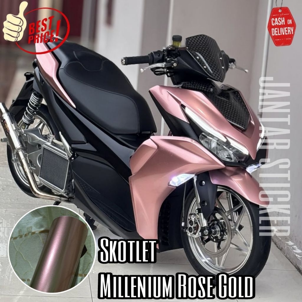 Rose Gold Color Scotlet Sticker Pink Rose Scotlite Sticker Metallic Candy สีโรสโกลด์