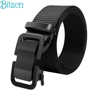 Bitzen Sabuk Pria Ikat Pinggang Unisex Imitation Nylon Canvas Belt Gesper Pria