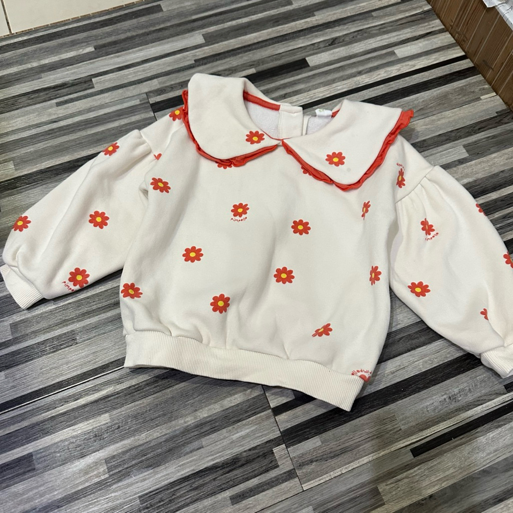 CN คอกลมคอปกกะลาสีวินเทจสําหรับเด็กผู้หญิงขนาด 2-3 ปี