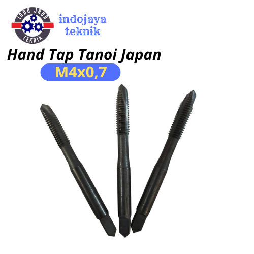 MESIN Hand Tap Tanoi Japan Bolt Thread Tap M4X0.7 Tanoi Tapping Straight PO Tap เครื่อง M4X0.7 HSS ใ